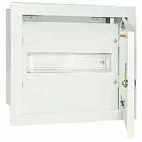 Распределительный шкаф ЩРв 9 мод., IP31, встраиваемый, сталь, серая дверь, с клеммами |  код. SQ0905-0001 |  TDM